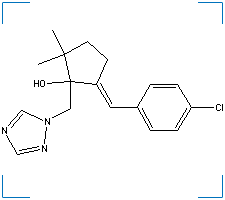 The chemical structure of Triticonazole