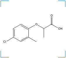 The chemical structure of (+-)-2-(4-Chloro-2-Methylphenoxy)Propanoic Acid