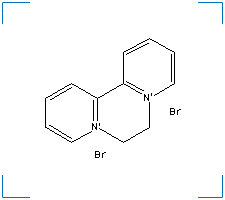 The chemical structure of Diquat Dibromide 