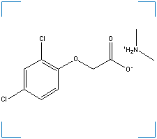 The chemical structure of 2,4-D, Dimethylamine Salt