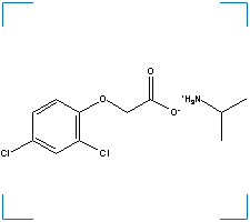 The chemical structure of 2,4-D, Isopropylamine Salt