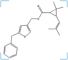 The chemical structure of Bioresmethrin