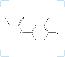 The chemical structure of 3',4'-Dichloropropionanilide