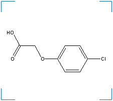The chemical structure of 4-Chlorophenoxyacetic Acid