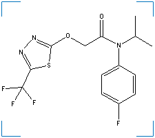 The chemical structure of Acetamide, N-(4-Fluorophenyl)-N-(1-Methylethyl)-2-((5-(Trifluoromethyl)-1,3,4-Thiadiazol-2-Yl)Oxy)-