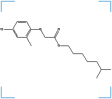 The chemical structure of Acetic Acid, (4-Chloro-2-Methylphenoxy)-, Isooctyl Ester