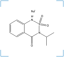 The chemical structure of Bentazon Sodium Salt