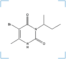 The chemical structure of Bromacil