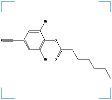 The chemical structure of Bromoxynil Heptanoate