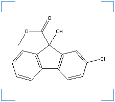 The chemical structure of Chlorflurecol Methyl Ester
