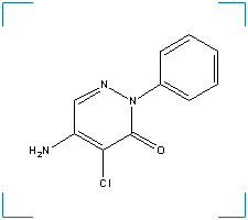 The chemical structure of Chloridazon