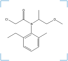 The chemical structure of Chloro-N-(2-Ethyl-6-Methylphenyl)-N-(2-Methoxy-1-Methylethyl)Acetamide