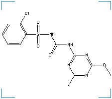 The chemical structure of Chlorosulfuron