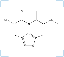 The chemical structure of Dimethenamid