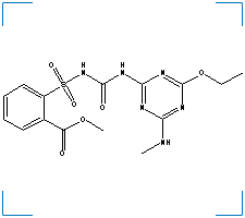The chemical structure of Ethametsulfuron Methyl Ester