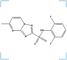 The chemical structure of Flumetsulam