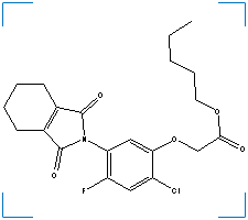 The chemical structure of Flumiclorac-Pentyl