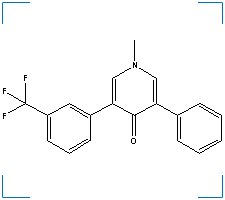 The chemical structure of Fluridone