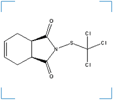 The chemical structure of Captan