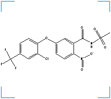 The chemical structure of Fomesafen