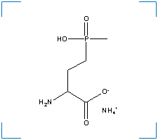 The chemical structure of Glufosinate Ammonium