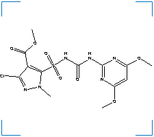 The chemical structure of Halosulfuron Methyl