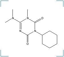 The chemical structure of Hexazinone