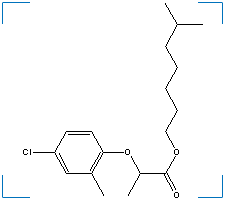 The chemical structure of Isooctyl 2-(2-Methyl-4-Chlorophenoxy)Propionate
