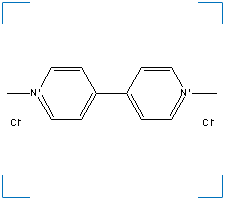 The chemical structure of Paraquat Dichloride