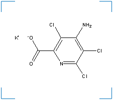 The chemical structure of Potassium Picloram