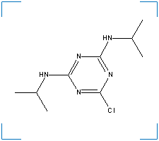 The chemical structure of Propazine