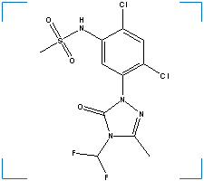 The chemical structure of Sulfentrazone