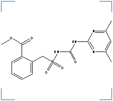 The chemical structure of Sulfometuron-Methyl