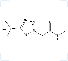 The chemical structure of Tebuthiuron