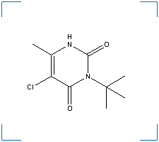 The chemical structure of Terbacil