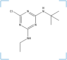 The chemical structure of Terbutylazine