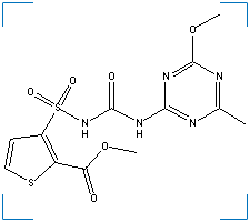 The chemical structure of Thifensulfuron Methyl