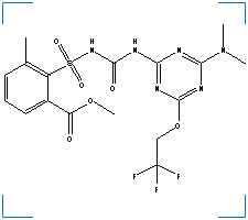 The chemical structure of Triflusulfuron Methyl Ester