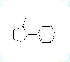 The chemical structure of Nicotine