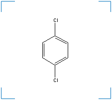 The chemical structure of Para-Dichlorobenzene