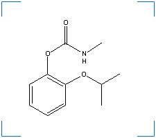 The chemical structure of Propoxur