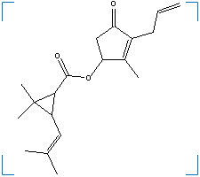 The chemical structure of Allethrin