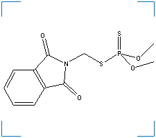 The chemical structure of Phosmet