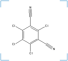 The chemical structure of Chlorothalonil