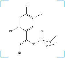 The chemical structure of Tetrachlorvinphos