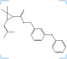 The chemical structure of Phenothrin
