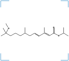 The chemical structure of Methoprene
