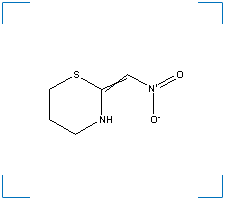 The chemical structure of Nithiazine