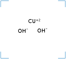 The chemical structure of Copper hydroxide