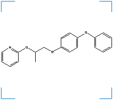 The chemical structure of Pyriproxyfen